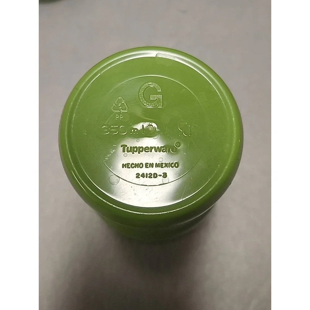 Tupperware Vintage Green Tumbler Set - (4) 12oz - #2412d -EUC
